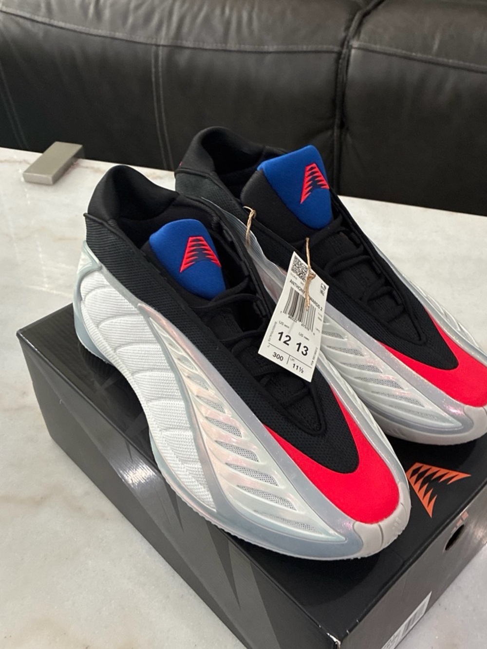 Men's Basketball shoes- Black, White, Blue & Red